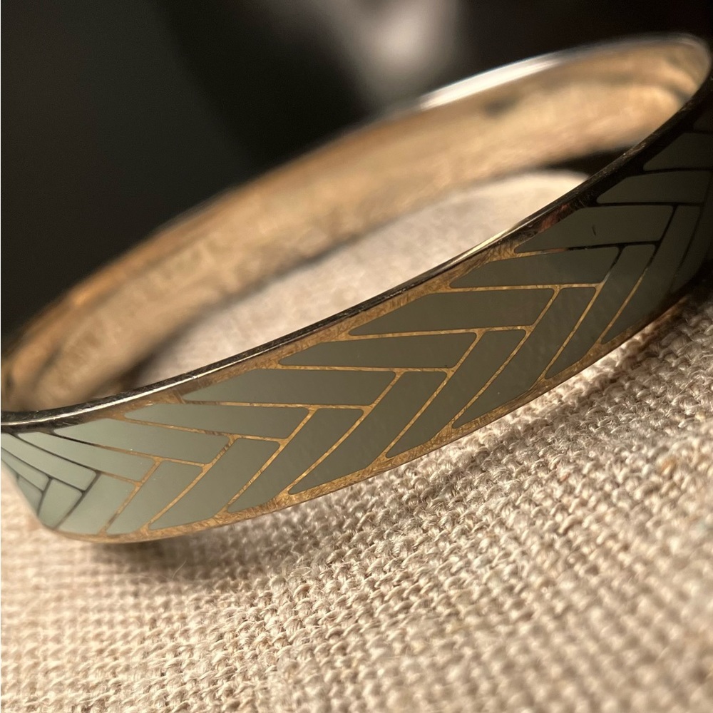 J. Crew Gold Enamel Bangle Bracelet